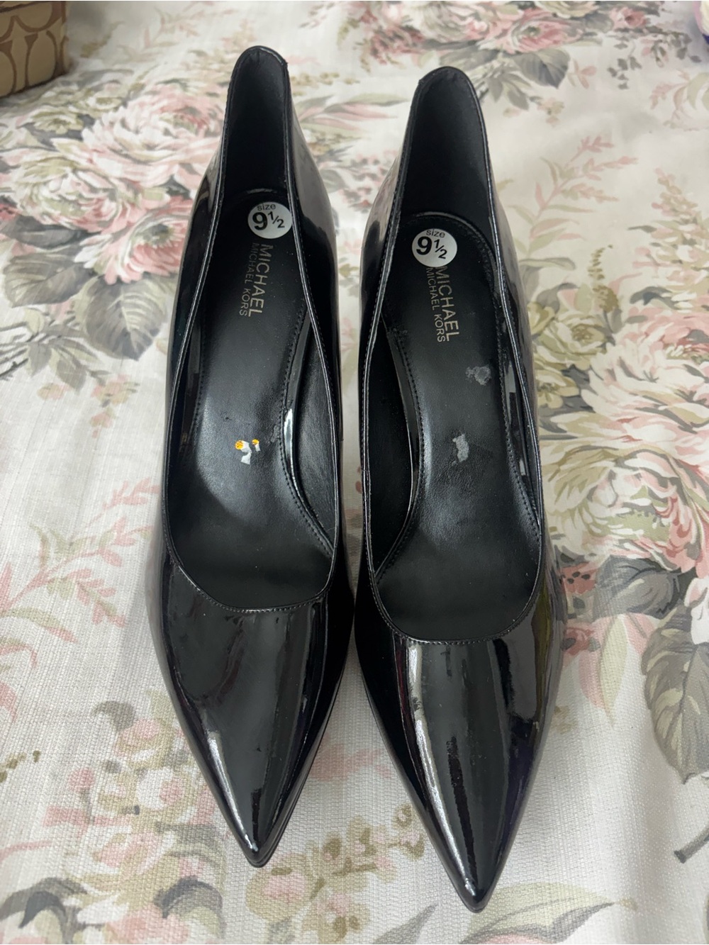 MICHAEL Michael Kors Black Patent Pointed Toe Pumps - Women's